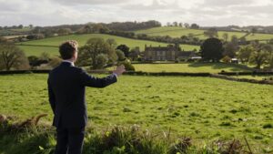Norfolk countryside with a land agent and house. Norfolk land agents