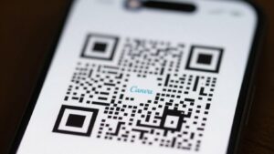 Canva QR code on a smartphone screen. Canva QR Code Generator